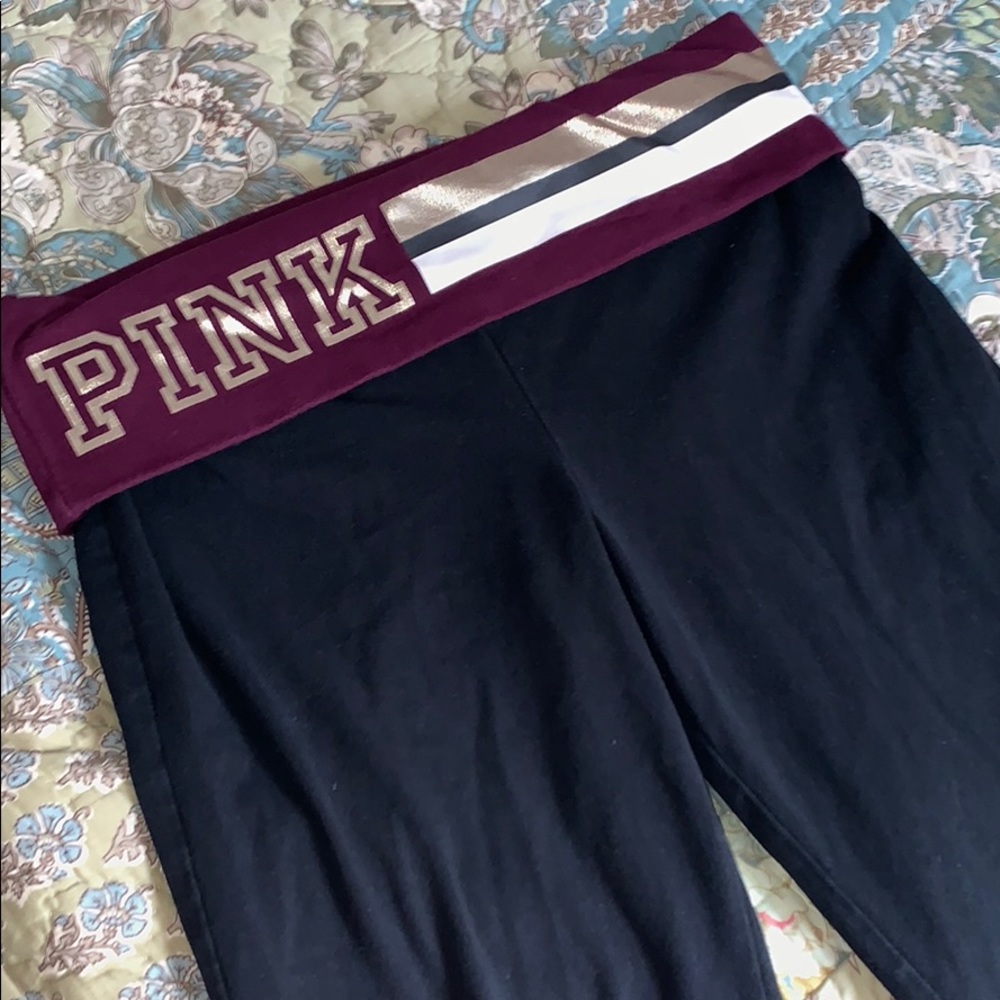 Folder over PINK yoga pants